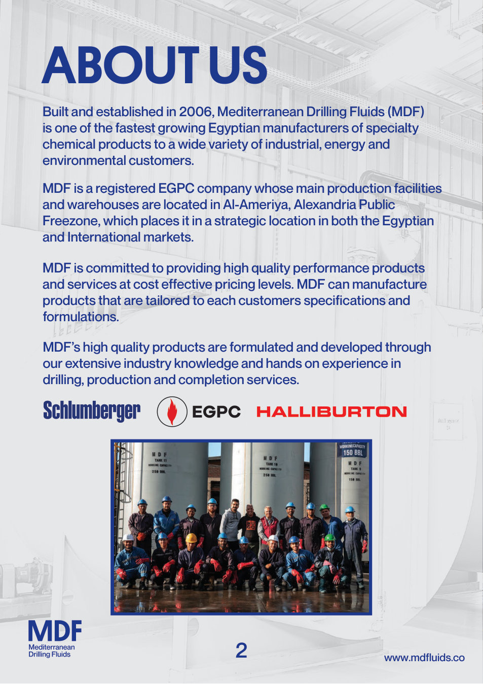 MDF about us and team photo
